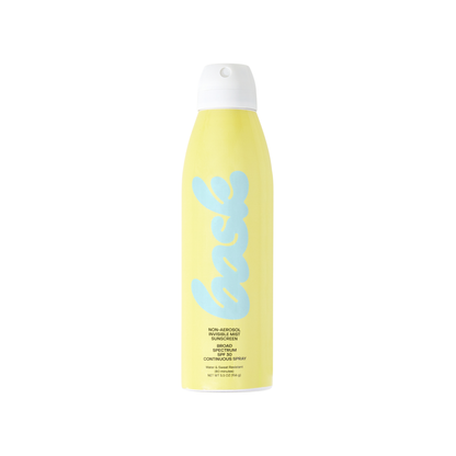 Eco-friendly spray sunscreen SPF 30 with reef-safe formula, non-aerosol continuous spray for easy broad-spectrum protection