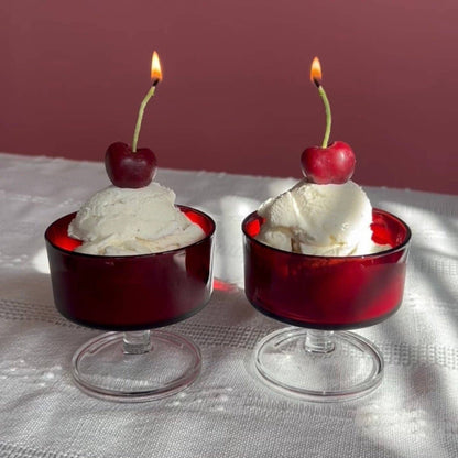 Dark Red Cherry Beeswax Candles