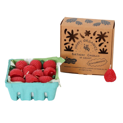 Strawberry-Shaped Beeswax Candles