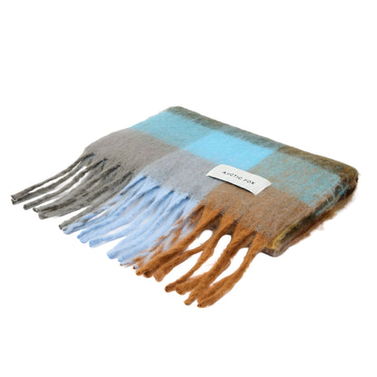 Blue Check Reykjavik Scarf