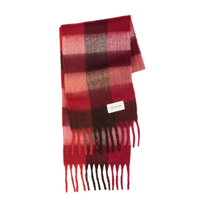 Burgundy Check Reykjavik Scarf