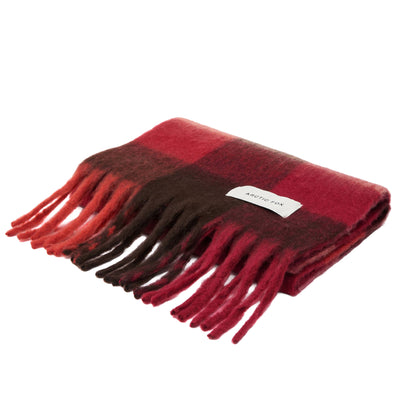 Burgundy Check Reykjavik Scarf