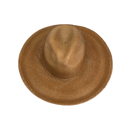 Handwoven palm leaf rancher hat size large, naturally dyed for bold earthy tones—your new favorite sun hat